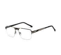 MUTYNE Fashionable Men Glasses Frame Women Black Frame Vintage Round Clear Lens Spectacle Square Frame(Black Gold)