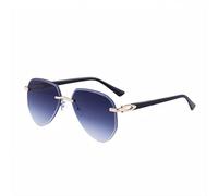 MUTYNE Frameless Sunglasses For Men, Irregular Design, Retro Driving Uv400(C2)