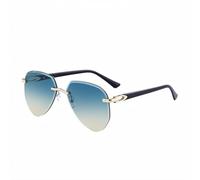 MUTYNE Frameless Sunglasses For Men, Irregular Design, Retro Driving Uv400(C4)