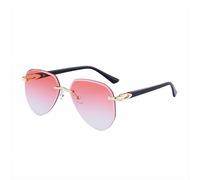 MUTYNE Frameless Sunglasses For Men, Irregular Design, Retro Driving Uv400(C6)