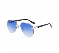 MUTYNE Frameless Sunglasses For Men, Irregular Design, Retro Driving Uv400(C7)