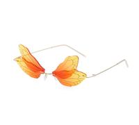 MUTYNE Frameless Sunglasses For Women, Metal Temples, Double Lens Design, Retro Punk Uv400(C12)