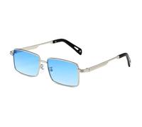 MUTYNE Gold Metal Frame Rectangle Sunglasses for Men Women, Classic Small Square Sun Glasses with UV Protection, Retro Sha