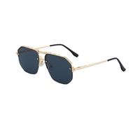 MUTYNE Half Frame Sunglasses For Men, Metal Temples, Retro Driving Uv400 Protection(C4)