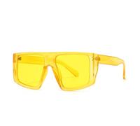 MUTYNE Large-frame sunglasses for women, featuring a one-piece flat-top retro style with UV400 protection.(C4)
