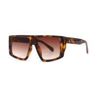 MUTYNE Large-frame sunglasses for women, featuring a one-piece flat-top retro style with UV400 protection.(C2)