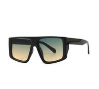 MUTYNE Large-frame sunglasses for women, featuring a one-piece flat-top retro style with UV400 protection.(C6)