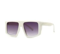 MUTYNE Large-frame sunglasses for women, featuring a one-piece flat-top retro style with UV400 protection.(C3)