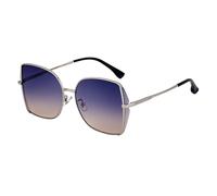 MUTYNE Large Frame Sunglasses For Women, Irregular Metal Temples Retro Uv Protection Sunglasses(C3)