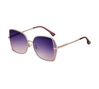 MUTYNE Large Frame Sunglasses For Women, Irregular Metal Temples Retro Uv Protection Sunglasses(C4)