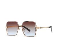 MUTYNE Large-frame sunglasses for women with pearl inlay, retro fashion trend, UV400 protection.(C3)