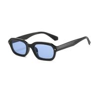 MUTYNE Men Outdoors Driving Travel Shades Uv400 Vintage Classic Small Frame Square Rivets Sunglasses Women Luxury(Black Blue)