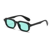 MUTYNE Men Shades Uv400 Sun Glasses Fashion Small Square Women Sunglasses Retro Rivets(Black Green)