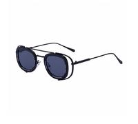 MUTYNE Oval Frame Sunglasses For Men, Metal Temples Design, Hollow Retro Driving Sun Protection Uv400(C1)