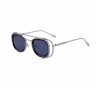 MUTYNE Oval Frame Sunglasses For Men, Metal Temples Design, Hollow Retro Driving Sun Protection Uv400(C3)