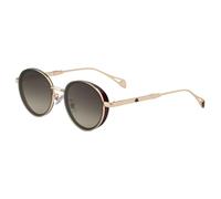 MUTYNE Oval Frame Sunglasses For Men, Metal Temples Design, Retro Side Wrap Small Frame Sun Protection Uv400(C3)