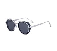 MUTYNE Oval Sunglasses For Men, Metal Temples, Retro Punk Uv400 Protection(C3)