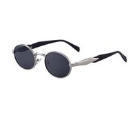 MUTYNE Oval Sunglasses For Women Men, Metal Frame Design, Double Beam Retro Driving Sun Protection Uv400(C2)