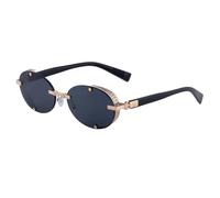 MUTYNE Oval Sunglasses For Women, Studded Design, Retro Punk Uv400(C1)