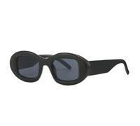MUTYNE Oval Sunglasses Women Candy Color Shades Uv400 Retro Trending Men(Black gray)