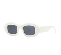 MUTYNE Oval Sunglasses Women Candy Color Shades Uv400 Retro Trending Men(White gray)