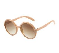 MUTYNE Oversized Frame Round Sunglasses Women Men Fashion Retro Outdoor Summer Traveling Beach Party Uv400(Beige Tea)