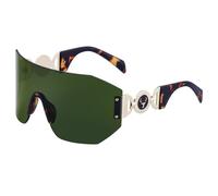 Oversized Shield Sunglasses Women Luxury Fashion Rimless Sun Glasses For Men Trend Irregular Sunglass,C3 Leopard Green,one size