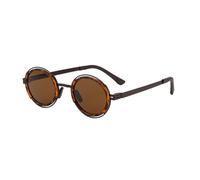 MUTYNE Polarized Sunglasses For Men, Round Frame Design, Metal Temples, Retro Uv400 Protection(C6)