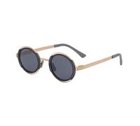 MUTYNE Polarized Sunglasses For Men, Round Frame Design, Metal Temples, Retro Uv400 Protection(C7)