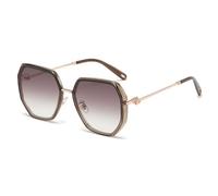 MUTYNE Polarized Sunglasses For Women, Metal Temples Design, Irregular Shape, Outdoor Sun Protection Uv400(C7)