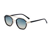 MUTYNE Polygonal Sunglasses For Men, Metal Frame Design, Double Beam Retro Driving Sun Protection Uv400(C3)
