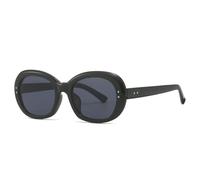 MUTYNE Popular Fashion Oval Punk Rivets Men Sunglasses Shades Uv400 Retro Women Round(Black gray)