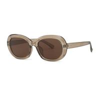 MUTYNE Popular Fashion Oval Punk Rivets Men Sunglasses Shades Uv400 Retro Women Round(Tea tea)