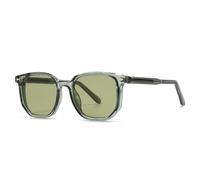 MUTYNE Popular Fashion Polygon Square Women Sunglasses Retro Rivets Gradient Men Shades Uv400(Green green)