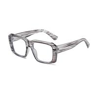 MUTYNE Popular Fashion Square Women Sunglasses Vintage Rivets Punk Men Shades Uv400 Clear Lens Frame(Gray stripe clear)