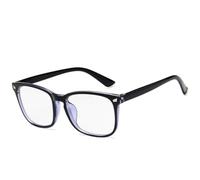 MUTYNE Popular Square Rivet Decorative Glasses Women Fashion Classic Men Eyewear Frame Outdoor Travel(Black Blue)