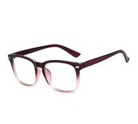 MUTYNE Popular Square Rivet Decorative Glasses Women Fashion Classic Men Eyewear Frame Outdoor Travel(Gradient Purple)