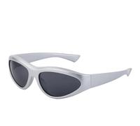 MUTYNE Punk Oval Women's Sunglasses Fashion Luxury Futuristic Sunglasses Men Outdoor Sports Cycling Uv400(Silver Gray)