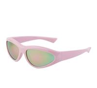 MUTYNE Punk Oval Women's Sunglasses Fashion Luxury Futuristic Sunglasses Men Outdoor Sports Cycling Uv400(Pink Pink)