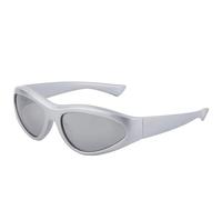 MUTYNE Punk Oval Women's Sunglasses Fashion Luxury Futuristic Sunglasses Men Outdoor Sports Cycling Uv400(Silver Silver)