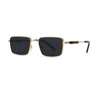 MUTYNE Rectangle Punk Sunglasses Men Luxury Retro Steampunk Driving Eyewear Uv400(C1 Gold Black)
