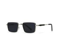 MUTYNE Rectangle Punk Sunglasses Men Luxury Retro Steampunk Driving Eyewear Uv400(C3 Silver Black)
