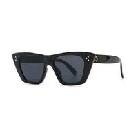 MUTYNE Retro Cat Eye Women Sunglasses Fashion Candy Colors Nail Eyewear Men Blue Pink Sun Glasses Shades UV400,Black gray,One size