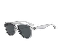 MUTYNE Retro Double Bridges Pilot Women Sunglasses Fashion Shades Uv400 Men Leopard Sun Glasses(Grey Grey)