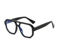 MUTYNE Retro Double Bridges Square Men Sunglasses Shades Uv400 Women Trending Clear Lens Frame(Black clear)