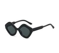MUTYNE Retro Irregular Polygon Cat Eye Sunglasses Women Shades Uv400 Fashion Trending Men(Black grey)
