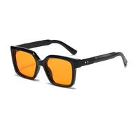 MUTYNE Retro Luxury Square Sunglasses Featuring Rivet Suitable for Men Classic Style Uv400 Sun Glasses Protection(yellow)