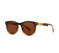 MUTYNE Retro Oval Punk Women Luxury Sunglasses Fashion Rivets Men Gradient Shades Uv400 Sun Glasses(Black amber tea)