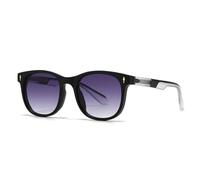 MUTYNE Retro Oval Punk Women Luxury Sunglasses Fashion Rivets Men Gradient Shades Uv400 Sun Glasses(Black gray gradient)