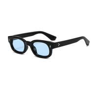 MUTYNE Retro Oval Square Sunglasses for Men Women Classic Thick Frame Sun Glasses Trendy Oval Rectangle Eyewear with Silve